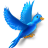 Flying Bird Sparkles Icon