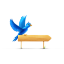 Bird Sign Sparkles Icon 64x64 png