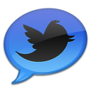 Blue Tweet 2 Icon 128x128 png