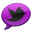 Purple Tweet 2 Icon 32x32 png