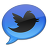 Blue Tweet 2 Icon 48x48 png