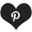 Pinterest Heart Black Icon 32x32 png