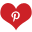 Pinterest Heart Red Icon 32x32 png
