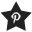 Pinterest Star Black Icon 32x32 png