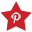 Pinterest Star Red Icon 32x32 png