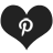 Pinterest Heart Black Icon 48x48 png