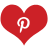 Pinterest Heart Red Icon 48x48 png