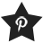 Pinterest Star Black Icon 48x48 png