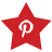 Pinterest Star Red Icon