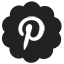 Pinterest Flower Black Icon 64x64 png