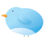 Twitter Bird 01 Icon 64x64 png