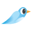 Twitter Bird 06 Icon 64x64 png