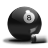 Billiards 8-Ball Grey Icon 48x48 png