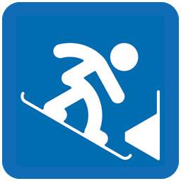 Snowboard Parallel Slalom Icon 256x256 png
