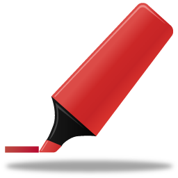 Highlight Marker Red Icon 256x256 png