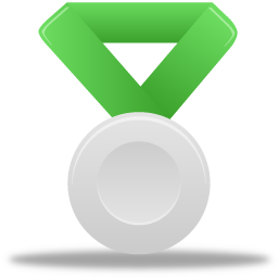Metal Silver Green Icon 256x256 png