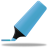 Highlight Marker Blue Icon 48x48 png