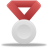 Metal Silver Red Icon