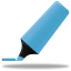 Highlight Marker Blue Icon 64x64 png
