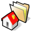 BeOS Home Folder Icon 64x64 png
