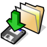 BeOS Folder Downloads Icon 96x96 png