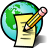 BeOS Globe HTML Editor Icon 96x96 png