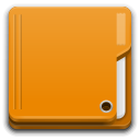 Places Folder Orange Icon 128x128 png