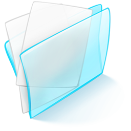 Dossier Blue Papier Icon 256x256 png