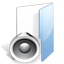 Filesystems Folder Sound Icon 64x64 png