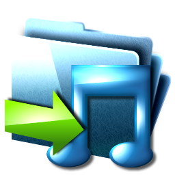 Folder Shared Music Icon - DeepSea Blue Icons - SoftIcons.com