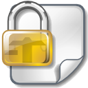 Mimetypes File Locked Icon 128x128 png