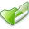 Filesystems Folder Green Open Icon 32x32 png