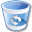 Filesystems Trash Can Empty Icon 32x32 png