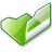 Filesystems Folder Green Open Icon 48x48 png