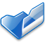 Filesystems Folder Blue Open Icon 64x64 png