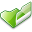 Filesystems Folder Green Open Icon 64x64 png