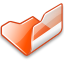 Filesystems Folder Orange Open Icon 64x64 png
