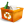 Status Orange Trash Can Full New Icon 24x24 png
