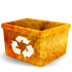 Places Orange User Trash Icon 72x72 png