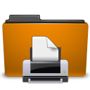 Places Orange Folder Print Icon