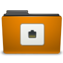 Places Orange Folder Remote Icon 128x128 png