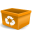 Places Orange User Trash Icon 32x32 png