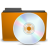 Places Orange Folder CD Icon
