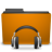 Places Orange Folder Sound Icon 48x48 png