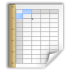 Mimetypes X Office Spreadsheet Template Icon 72x72 png