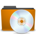 Places Orange Folder CD Icon 72x72 png