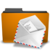 Places Orange Folder Mail Icon 72x72 png