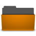 Places Orange Folder Open Icon 72x72 png