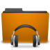 Places Orange Folder Sound Icon 72x72 png