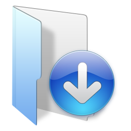 Folder Blue Down Icon - Ikons Icons - Softicons.com